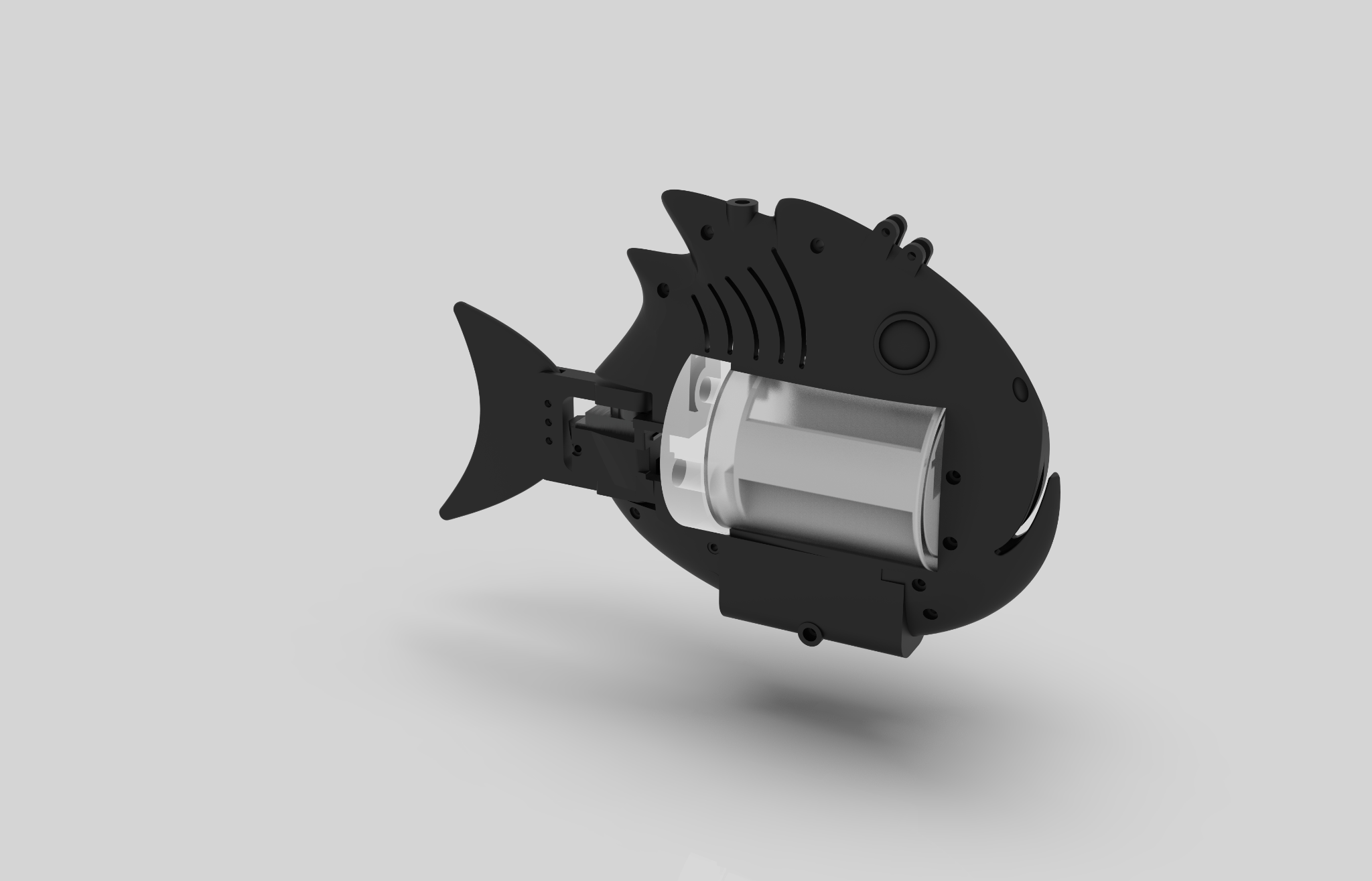 Black RoboFish EDU render